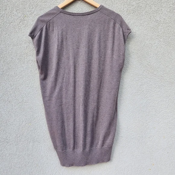 Athleta Knit Dress Women's Medium Taupe Classic Minimalist Neutral Staple Piece - Picture 7 of 11